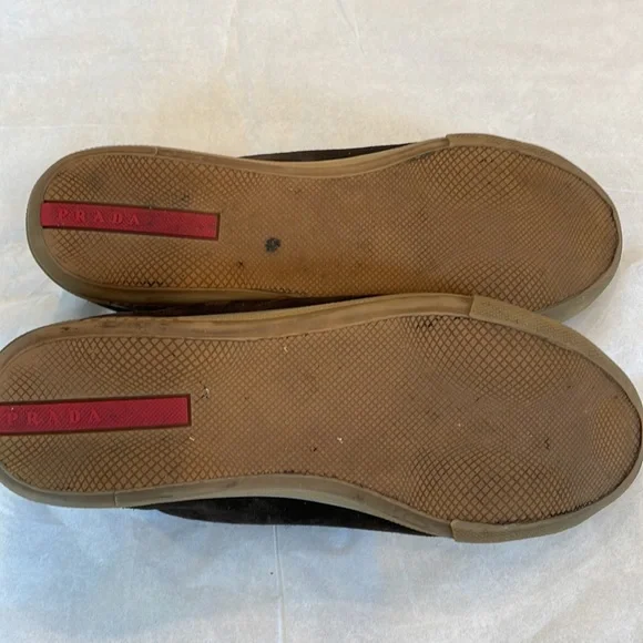 Prada Brown Suede sneakers - Picture 3 of 6